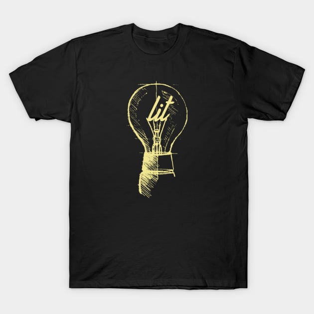 Electricians Like to Get Things Lit T-Shirt by Contentarama